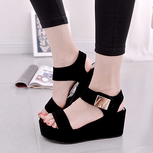 

Women's Sandals Summer Creepers Open Toe Daily PU White / Black