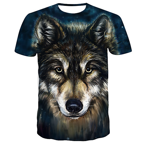 

Men's Daily T-shirt - 3D Print Navy Blue