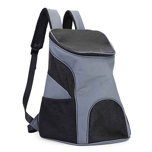 

Dog Cat Pets Carrier Bag & Travel Backpack Travel Carrier Bag Adjustable Portable Washable Pet Oxford Cloth Solid Colored Classic Gray