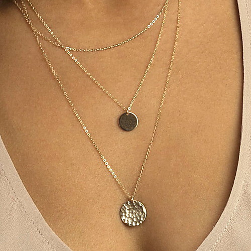 

Women's Pendant Necklace Boho Gold Plated Gold 42 cm Necklace Jewelry 1pc For Daily