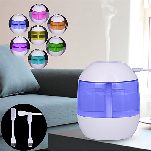 

3 in 1 700ML USB Air Humidifier Ultrasonic Aroma Air Diffuser with LED Light And USB Fan Stylish Portable Air Humidifier