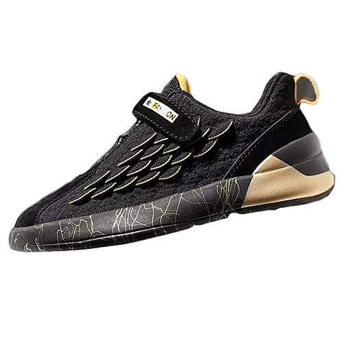 

Boys' Comfort Elastic Fabric / Flyknit Trainers / Athletic Shoes Big Kids(7years ) Running Shoes Red / Gold / Beige Spring / Color Block