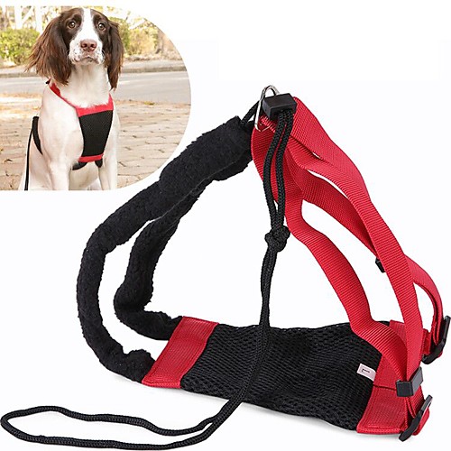 

Dog Cat Pets Harness Leash Portable Retractable Soft Color Block Classic Nylon Red Black Corgi Beagle Bulldog Shiba Inu Cocker Spaniel Pug 1pc