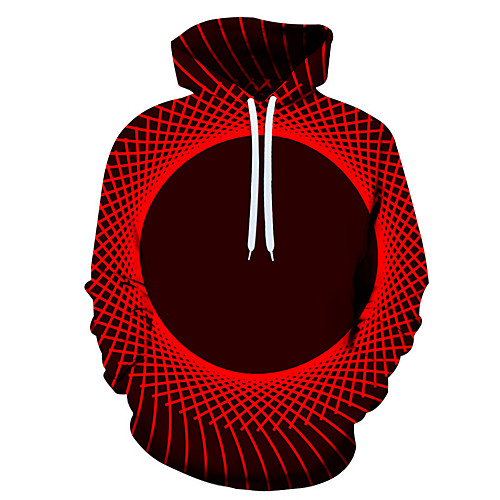 

Men's 3D Print / Casual Hoodie - 3D / Cartoon / Character Red US32 / UK32 / EU40