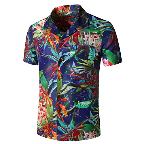 

Men's Graphic Print Shirt Tropical Daily Navy Blue