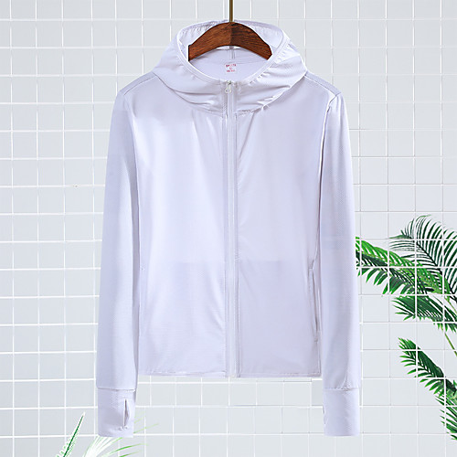 

Women's Hiking Jacket Hiking Windbreaker Outdoor Windproof Breathable Quick Dry Ultraviolet Resistant Top Elastane Single Slider Fishing Climbing Beach White / Purple / Pink / Grey / Blue