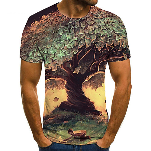 

Men's Daily Basic T-shirt - 3D Brown