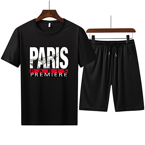 

Men's Daily Sports Basic Set - Graphic / Solid Colored Print Red