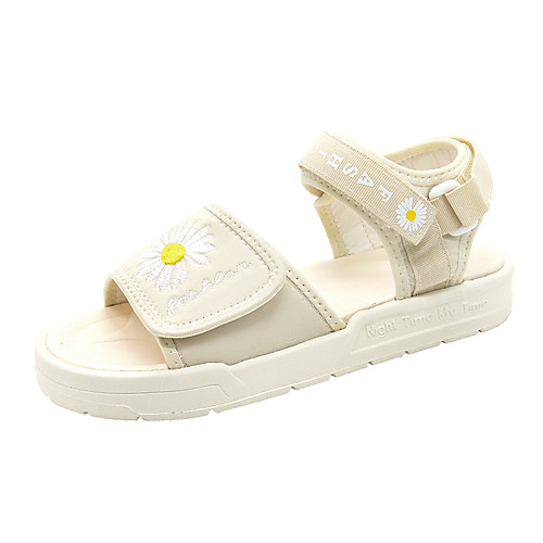 

Women's Sandals Flat Sandal 2020 Spring / Summer Flat Heel Open Toe Daily Outdoor Rubber Black / Beige