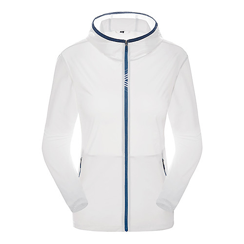 

Women's Hiking Jacket Outdoor Windproof Breathable Quick Dry Ultraviolet Resistant Top Elastane Single Slider Fishing Climbing Beach White / Pink / Light Grey / Light Green