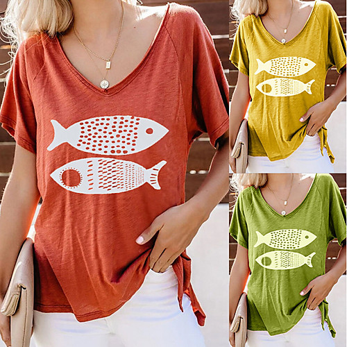 

Women's Daily T-shirt - Solid Colored Shirt Collar Black
