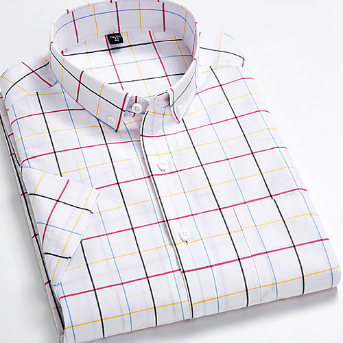 

Men's Houndstooth Print Shirt Daily White