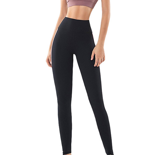 

Women's High Waist Yoga Pants Winter Patchwork Black Purple Running Fitness Gym Workout Tights Leggings Sport Activewear Breathable Moisture Wicking Butt Lift Tummy Control High Elasticity Skinny