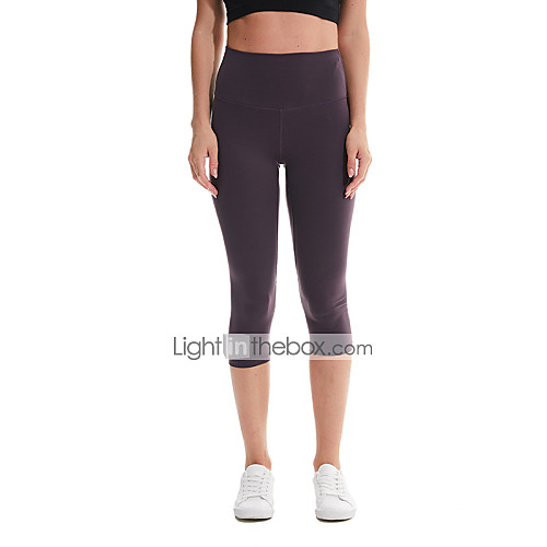 

Women's High Waist Yoga Pants Winter Fashion Black Purple Red Pink Dark Gray Elastane Running Fitness Gym Workout 3/4 Tights Sport Activewear Breathable Moisture Wicking Butt Lift Tummy Control High