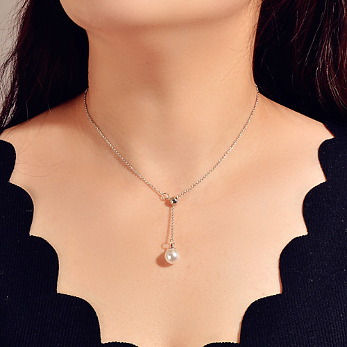 

Women's Necklace Vertical / Gold bar Unique Design Trendy Sweet Fashion Chrome Gold Silver 49 cm Necklace Jewelry 1pc For Wedding Party Evening Formal Engagement Prom