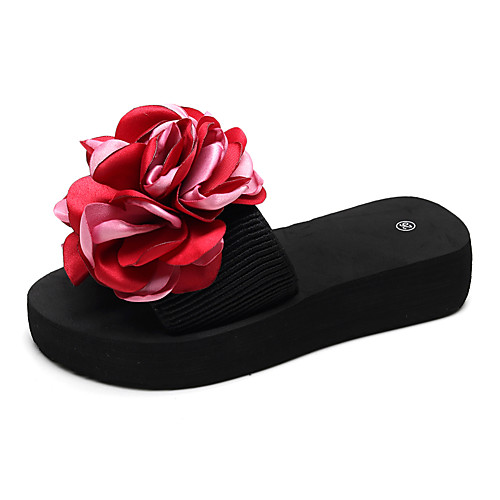 

Girls' Comfort / Flower Girl Shoes EVA(ethylene-vinyl acetate copolymer) Slippers & Flip-Flops Little Kids(4-7ys) / Big Kids(7years ) Walking Shoes Split Joint Red / Pink Summer / Color Block