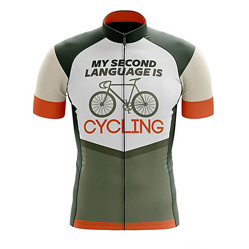 

21Grams Men's Short Sleeve Cycling Jersey Red / White Bike Jersey Top Mountain Bike MTB Road Bike Cycling UV Resistant Breathable Quick Dry Sports Clothing Apparel / Stretchy