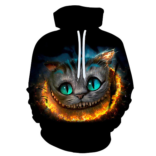 

Men's 3D Print / Casual Hoodie - 3D / Cartoon Black US32 / UK32 / EU40