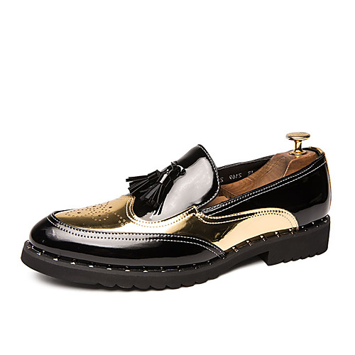 

Men's Summer / Fall Business / Classic Daily Office & Career Loafers & Slip-Ons Faux Leather Non-slipping Wear Proof Black / Gold / Silver / Tassel