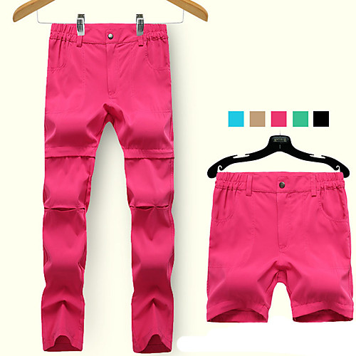 

Women's Hiking Pants Convertible Pants / Zip Off Pants Outdoor Breathable Quick Dry Stretchy Sweat-wicking Spandex Bottoms Camping / Hiking Fishing Hiking Fuchsia Khaki Green S M L XL 30