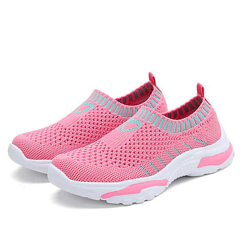 

Girls' Comfort Flyknit Trainers / Athletic Shoes Big Kids(7years ) Walking Shoes Split Joint Fuchsia / Pink / Black Spring / Summer