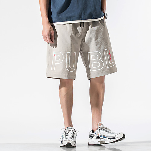 

Men's Sporty Basic Slim Shorts Pants - Solid Colored Patterned Cotton Summer Black Khaki Light Blue US32 / UK32 / EU40 / US34 / UK34 / EU42 / US36 / UK36 / EU44