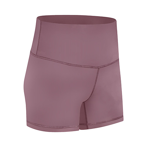 

Women's High Waist Running Shorts Running Base Layer Compression Shorts Elastane Sports Bottoms Running Jogging Training Breathable Quick Dry Soft Camouflage Solid Colored Dark Pink Blushing Pink