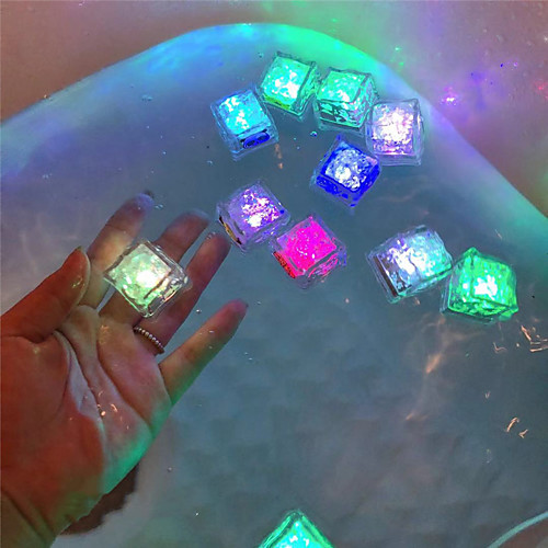 

Fishing Floating Squirts Toy Bath Toys Light-up Ice Cubes Kid's Plastic Flashing Colored Liquid Sensor Changing Lights Bathtub Bath Time 8 pcs Boys and Girls