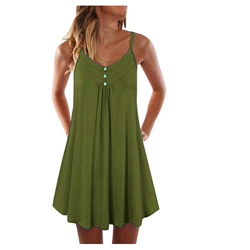

Women's 2020 Wine Purple Summer Dress Casual A Line Solid Color Ruched S M