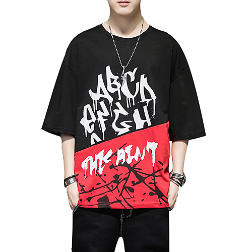 

Men's Daily Weekend T-shirt - Graphic / Solid Colored / Letter Purple