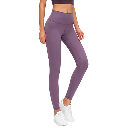 

Women's High Waist Yoga Pants Winter Fashion Purple Red Light Red Army Green Light Purple Elastane Running Fitness Gym Workout Tights Leggings Sport Activewear Moisture Wicking Butt Lift Tummy