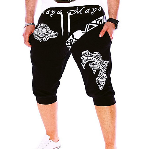 

Men's Sporty Sweatpants Pants - Print Blue White Black US38 / UK38 / EU46 US40 / UK40 / EU48 US42 / UK42 / EU50