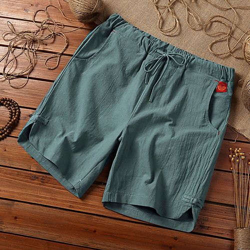 

Men's Basic Shorts Pants - Solid Colored Drawstring Khaki Green Light gray US32 / UK32 / EU40 US34 / UK34 / EU42 US36 / UK36 / EU44