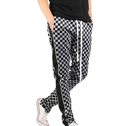 

Men's Basic Chinos Pants - Plaid / Checkered Yellow White Light gray US32 / UK32 / EU40 US34 / UK34 / EU42 US36 / UK36 / EU44