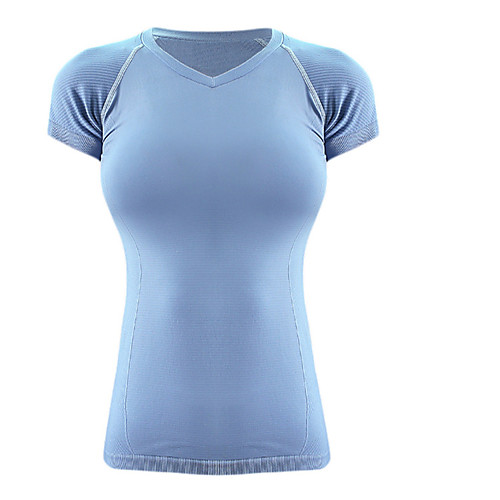 

Women's Yoga Top Solid Color Black Pink Blue Yoga Running Fitness Tee / T-shirt Short Sleeve Sport Activewear Breathable Quick Dry Comfortable Stretchy