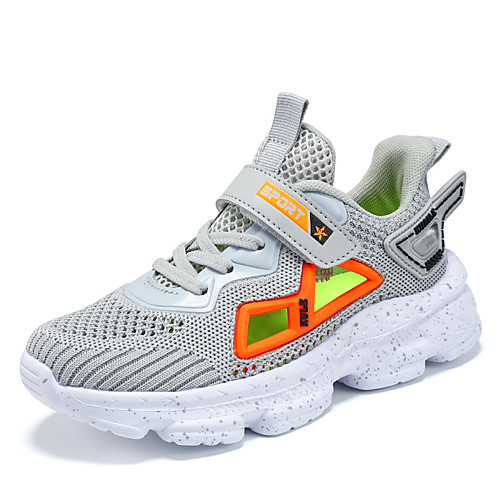 

Boys' Novelty Flyknit Trainers / Athletic Shoes Big Kids(7years ) Walking Shoes Buckle Gold / Green / Gray Summer / Color Block