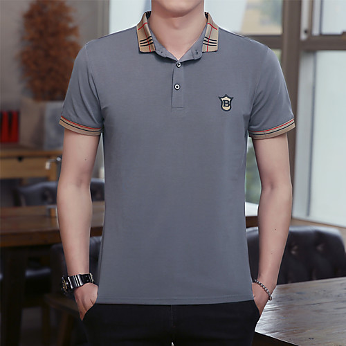 

Men's Solid Colored Polo Business Basic Daily Work White / Black / Blushing Pink / Khaki / Dark Gray