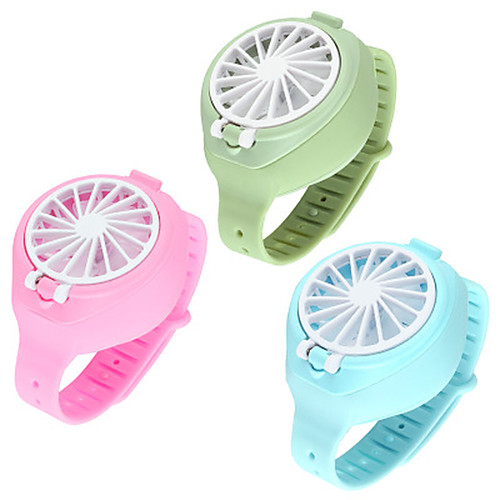 

USB Rechargeable Fan With Comfortable Wrist Strap Portable Mini Fan Watch-Shaped Fan Control For Indoors Or Outdoors Traveling