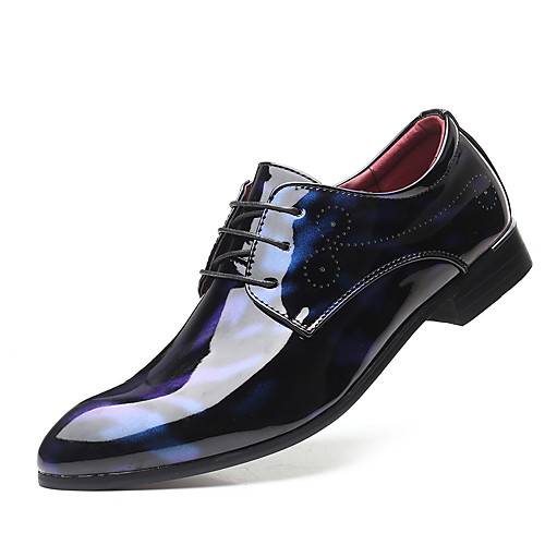

Men's Summer / Fall Classic / Casual Daily Office & Career Oxfords Faux Leather Non-slipping Wear Proof Black / Red / Blue Color Block