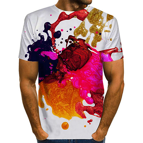 

Men's Daily Basic / Exaggerated T-shirt - 3D Rainbow