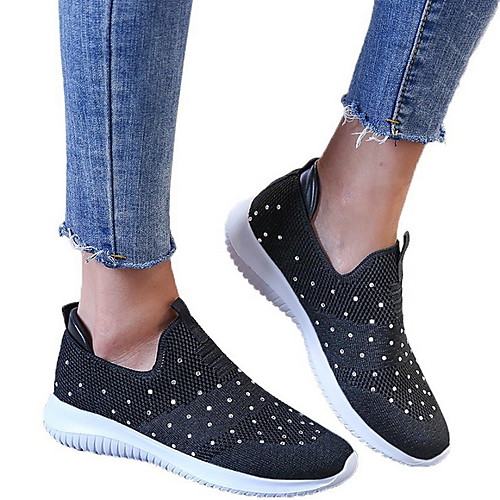 

Women's Trainers / Athletic Shoes Spring & Summer Flat Heel Round Toe Daily Mesh Black / Pink / Light Grey