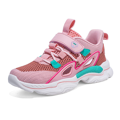 

Girls' Comfort Mesh Trainers / Athletic Shoes Little Kids(4-7ys) / Big Kids(7years ) Running Shoes / Walking Shoes Pink / Beige Summer / Fall / Color Block