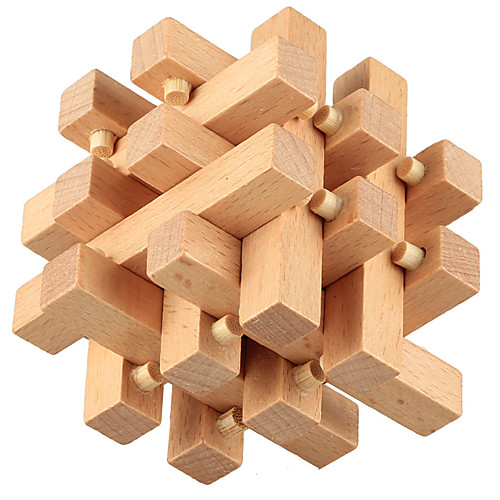 

Wooden Puzzle IQ Brain Teaser Luban Lock IQ Test Wooden Unisex Toy Gift