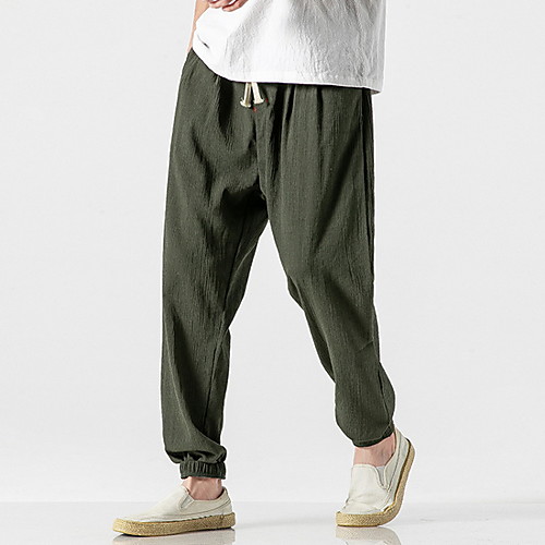 

Men's Basic Chinos Pants - Solid Colored Drawstring Yellow Green Black US32 / UK32 / EU40 US34 / UK34 / EU42 US36 / UK36 / EU44