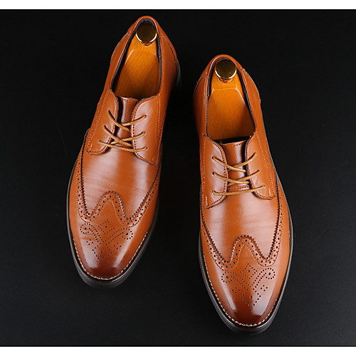 

Men's Spring & Summer British Daily Oxfords PU Yellow / Blue / Brown