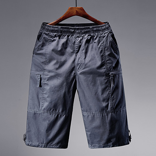 

Men's Hiking Shorts Outdoor Breathable Quick Dry Comfortable Cotton Shorts Climbing Camping / Hiking / Caving Traveling Army Green Grey Dark Blue XL XXL XXXL 4XL 5XL Loose