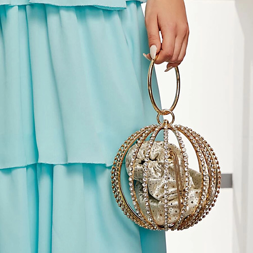 

Women's Alloy Evening Bag Solid Color Gold