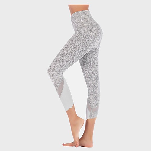 

Women's High Waist Leggings Running Tights Capris Sports Bottoms Running Jogging Training Breathable Quick Dry Sweat-wicking Fashion Grey Black Navy Blue Coffee / High Elasticity / Butt Lift