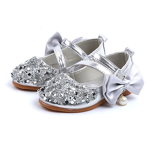 

Girls' Comfort / Flower Girl Shoes Synthetics Flats Toddler(9m-4ys) / Little Kids(4-7ys) Bowknot / Buckle / Sequin Pink / Gold / Silver Spring / Summer / Party & Evening