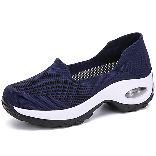 

Women's Flats Spring & Fall / Spring Flat Heel Round Toe Casual Daily Solid Colored Tissage Volant Walking Shoes Black / Purple / Blue